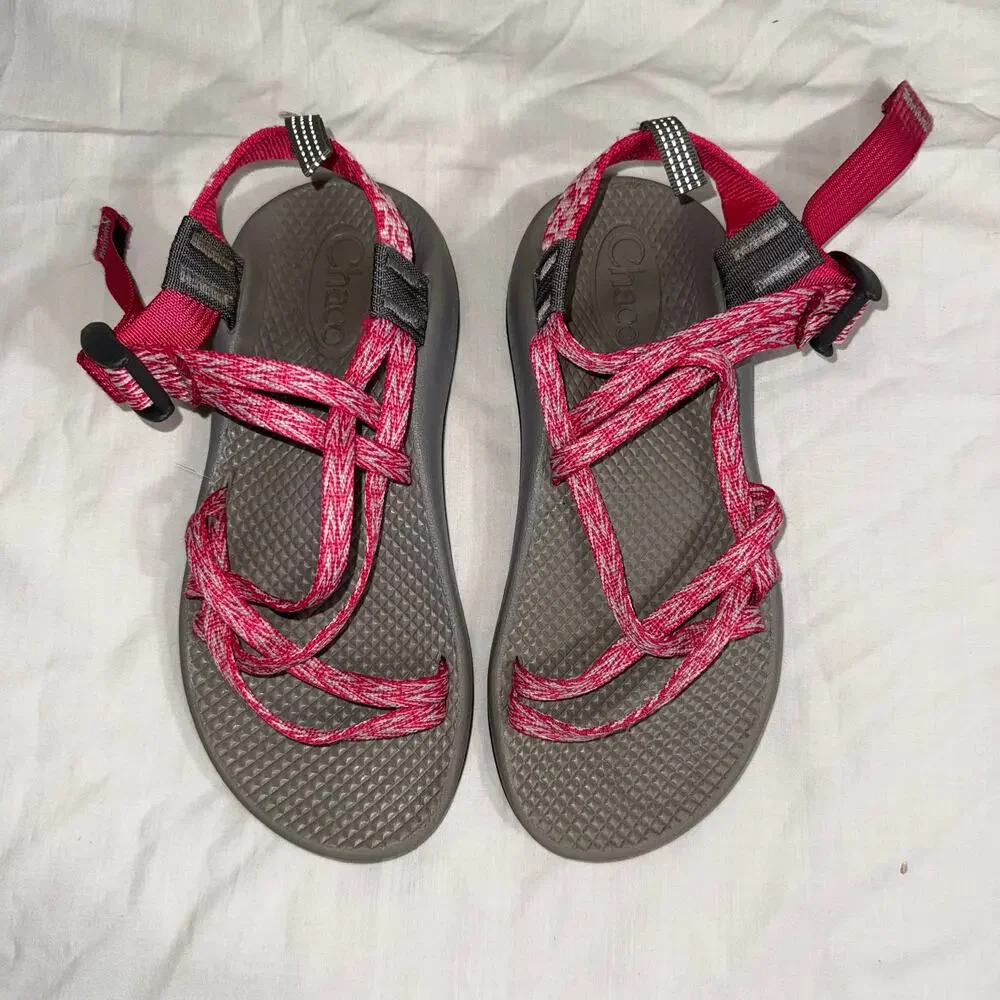 Chaco ZX1 EcoTread Pink Gray Double Strap Sport Hiking Water Sandals Size 3Y